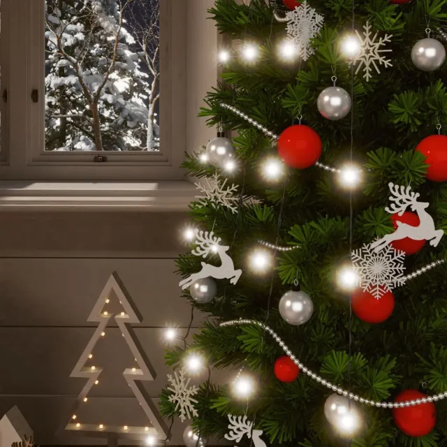 Lampes solaires 5 pcs 5x200 LED Blanc froid Intérieur Extérieur