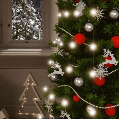 Lampes solaires 5 pcs 5x200 LED Blanc froid Intérieur Extérieur