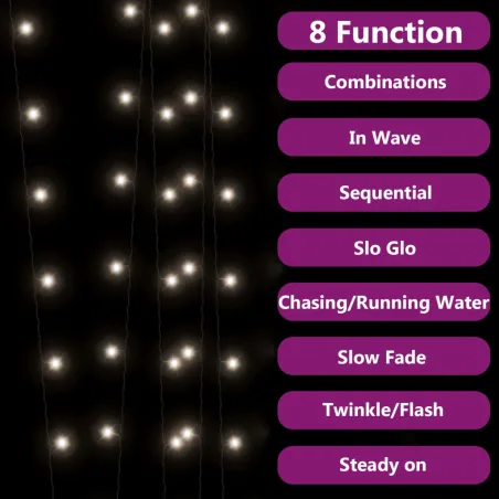 Lampes solaires 5 pcs 5x200 LED Blanc froid Intérieur Extérieur