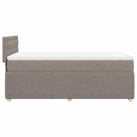 Sommier à lattes de lit avec matelas Taupe 80x200 cm Tissu