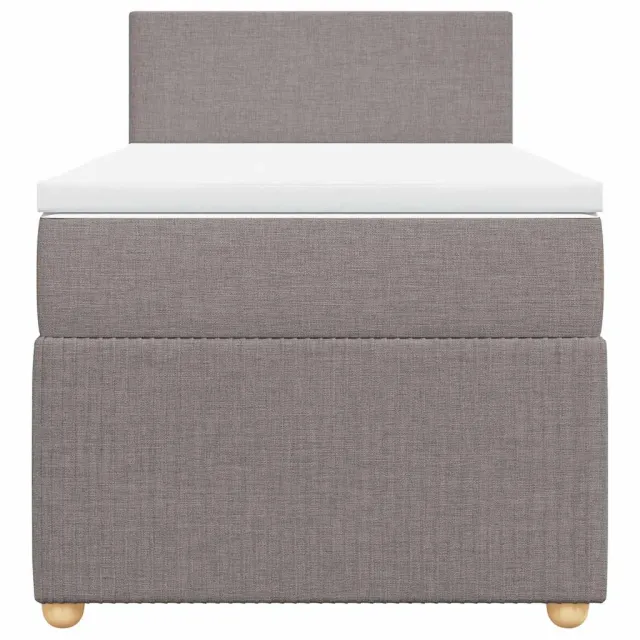 Sommier à lattes de lit avec matelas Taupe 90x200 cm Tissu