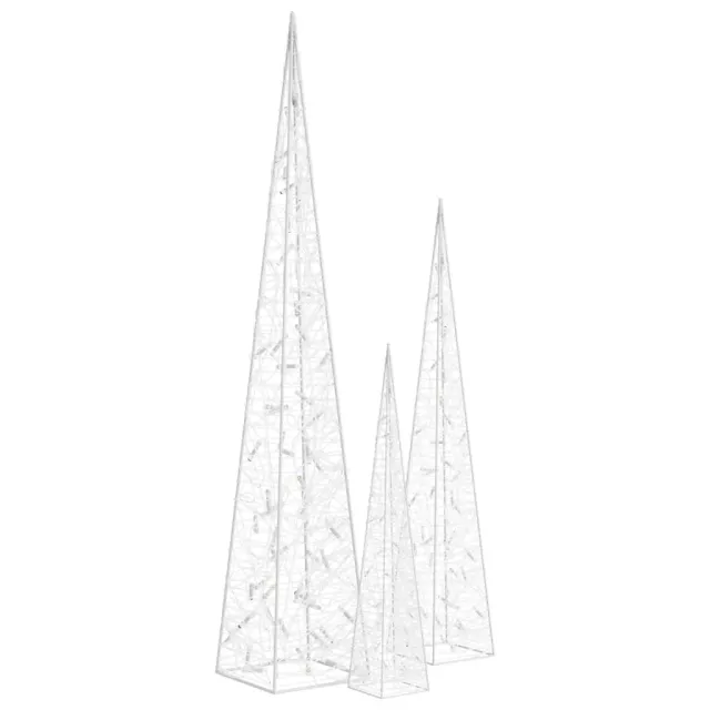 Jeu de cônes lumineux à LED Acrylique Bleu 60/90/120 cm