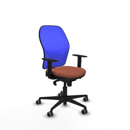 Chaise de Bureau Piqueras y Crespo 1D036G0 Bleu Marron