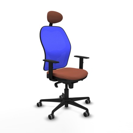 Office Chair with Headrest Jorquera Piqueras y Crespo 1D036G1 Blue Bro