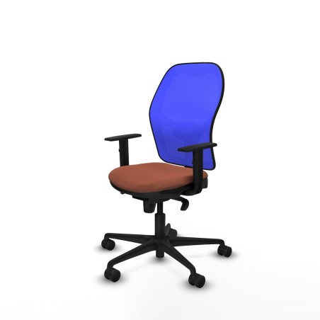 Chaise de Bureau Piqueras y Crespo 1D036N0 Bleu Marron