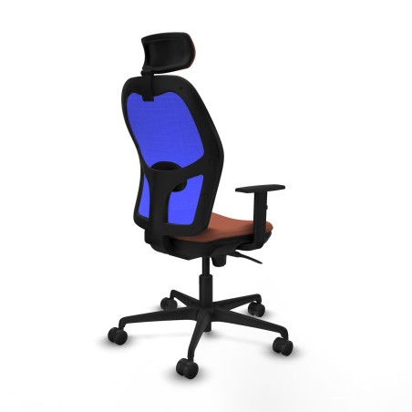 Office Chair with Headrest Piqueras y Crespo 1D036N2 Blue Brown
