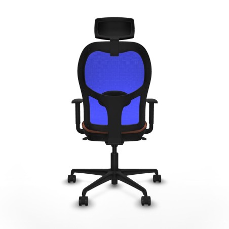 Office Chair with Headrest Piqueras y Crespo 1D036N2 Blue Brown