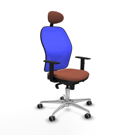 Office Chair with Headrest Jorquera Piqueras y Crespo 1D086G1 Blue Bro