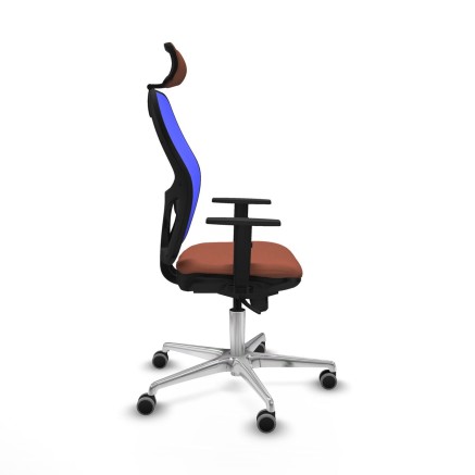 Chaise de Bureau avec Appui-tête Piqueras y Crespo 1D086G2 Bleu Marro 2