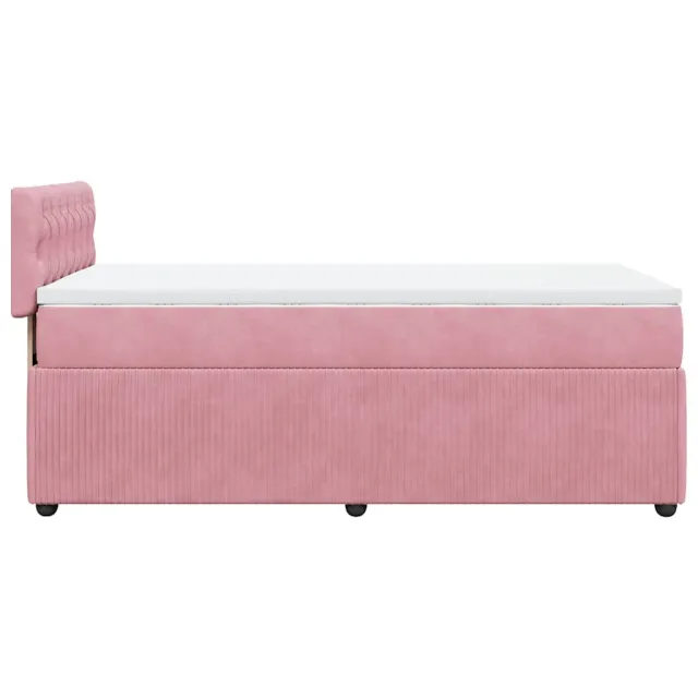 Sommier à lattes de lit avec matelas Rose 90x190 cm Velours