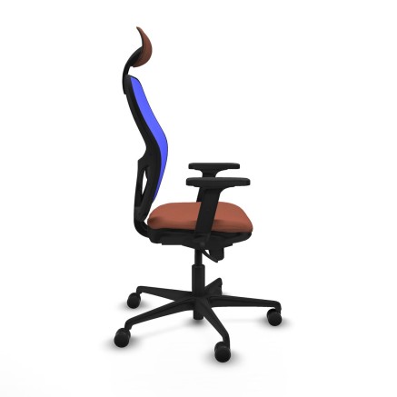 Chaise de Bureau Piqueras y Crespo 2D036N1 Bleu Marron 2