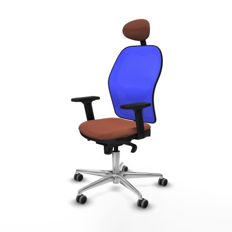 Sedia da Ufficio Piqueras y Crespo 2D086G1 Azzurro Marrone