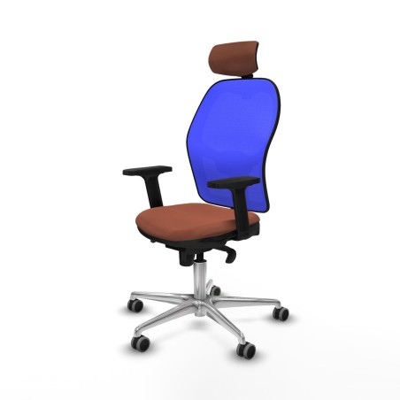 Sedia da Ufficio Piqueras y Crespo 2D086G2 Azzurro Marrone