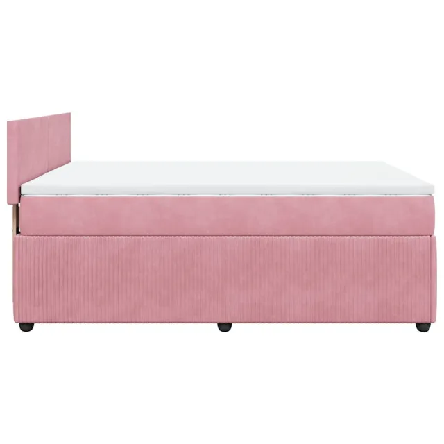 Sommier à lattes de lit avec matelas Rose 140x190 cm Velours