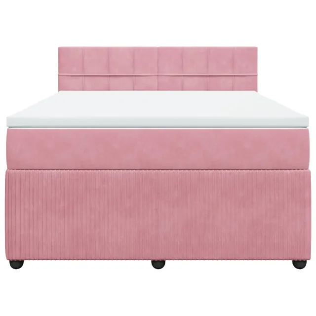 Sommier à lattes de lit avec matelas Rose 140x200 cm Velours