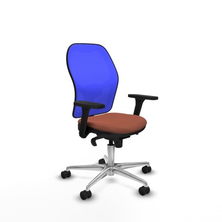 Sedia da Ufficio Piqueras y Crespo 3D086N0 Azzurro Marrone