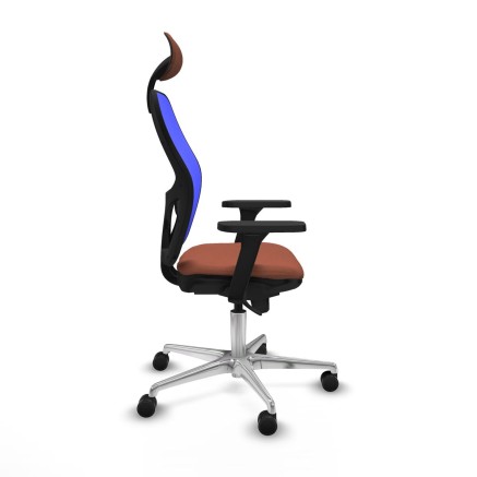 Chaise de Bureau Piqueras y Crespo 3D086N1 Bleu Marron 2