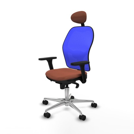 Sedia da Ufficio Piqueras y Crespo 3D086N1 Azzurro Marrone