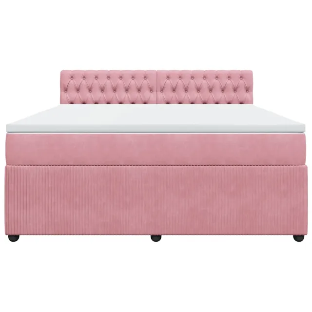 Sommier à lattes de lit avec matelas Rose 180x200 cm Velours