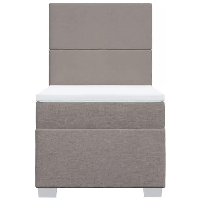 Sommier à lattes de lit avec matelas Taupe 90x190 cm Tissu