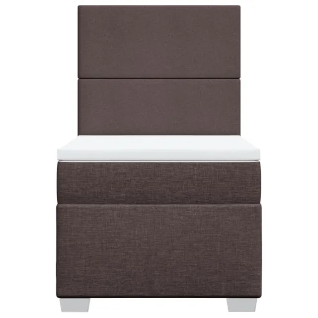 Sommier à lattes de lit avec matelas Marron foncé 90x200 cm