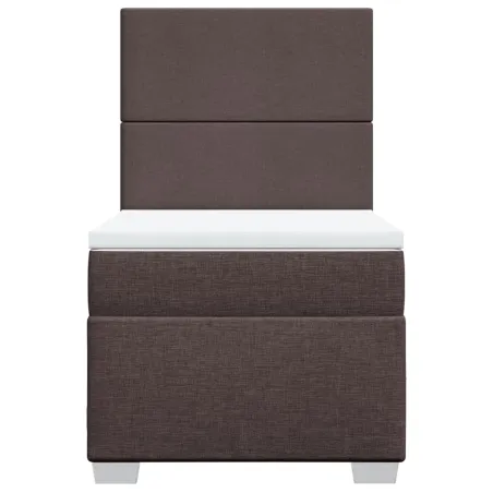 Sommier à lattes de lit avec matelas Marron foncé 90x200 cm