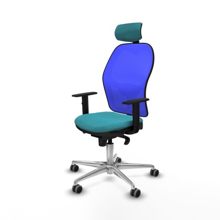 Sedia Ufficio con Poggiatesta Piqueras y Crespo 1D086G2 Turchese