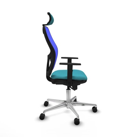 Office Chair with Headrest Piqueras y Crespo 1D086N2 Turquoise 2