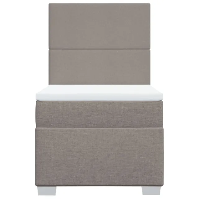 Sommier à lattes de lit avec matelas Taupe 100x200 cm Tissu