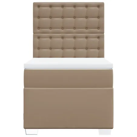 Sommier à lattes de lit avec matelas Cappuccino 80x200 cm