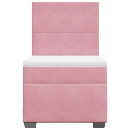 Sommier à lattes de lit avec matelas Rose 90x200 cm Velours