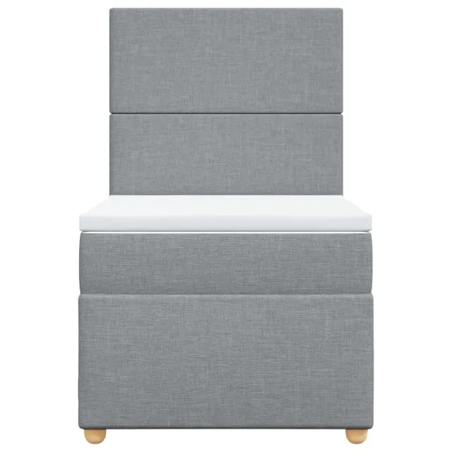 Sommier à lattes de lit avec matelas gris clair 80x200 cm tissu