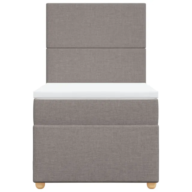 Sommier à lattes de lit avec matelas Taupe 80x200 cm Tissu
