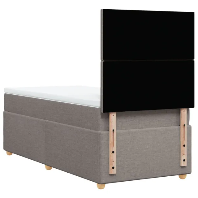 Sommier à lattes de lit avec matelas Taupe 80x200 cm Tissu