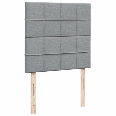 Sommier à lattes de lit avec matelas gris clair 80x200 cm tissu