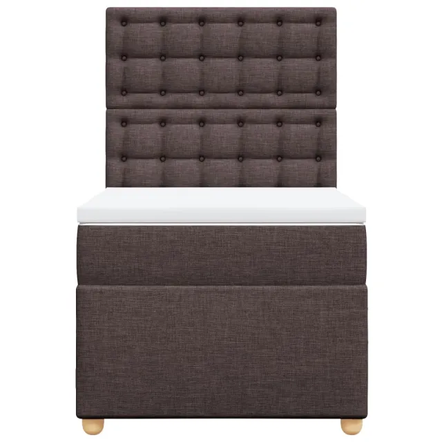 Sommier à lattes de lit avec matelas Marron foncé 80x200 cm