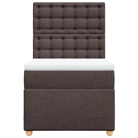 Sommier à lattes de lit avec matelas Marron foncé 80x200 cm