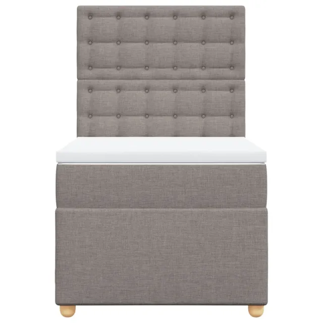 Sommier à lattes de lit avec matelas Taupe 80x200 cm Tissu