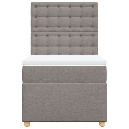 Sommier à lattes de lit avec matelas Taupe 80x200 cm Tissu