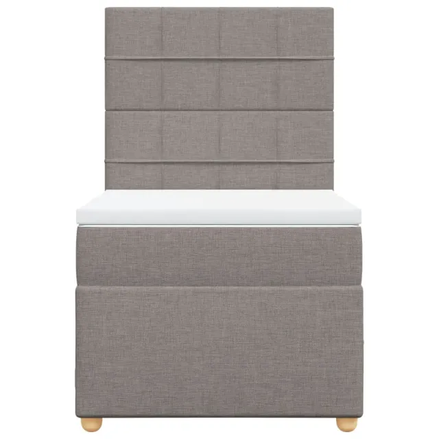 Sommier à lattes de lit avec matelas Taupe 90x190 cm Tissu