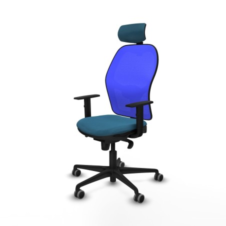 Bürostuhl mit Kopfstütze Piqueras y Crespo 1D036G2 Blau Petroleum gr