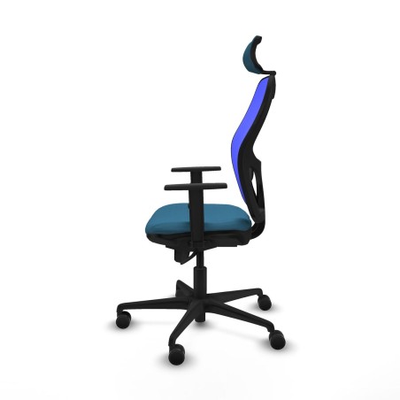 Office Chair with Headrest Piqueras y Crespo 1D036N2 Blue Petroleum gr
