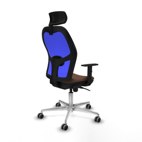 Sedia Ufficio con Poggiatesta Piqueras y Crespo 1D086G2 Azzurro Marron