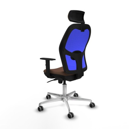 Sedia Ufficio con Poggiatesta Piqueras y Crespo 1D086G2 Azzurro Marron