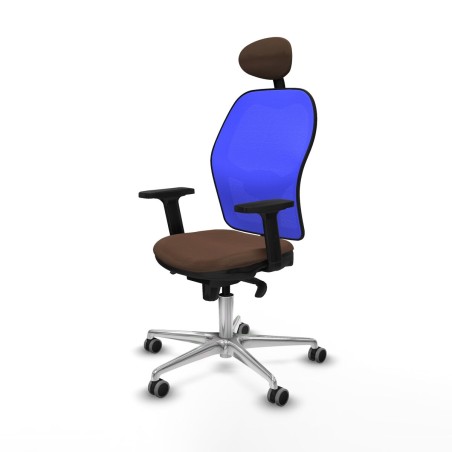 Sedia da Ufficio Piqueras y Crespo 2D086G1 Azzurro Marrone scuro