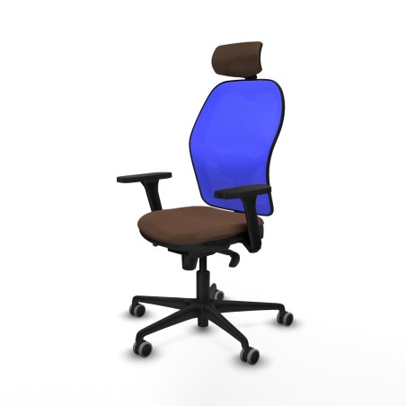 Chaise de Bureau Piqueras y Crespo 3D036G2 Bleu Brun foncé