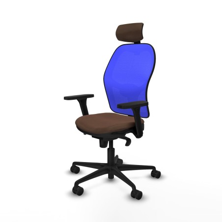 Sedia da Ufficio Piqueras y Crespo 3D036N2 Azzurro Marrone scuro