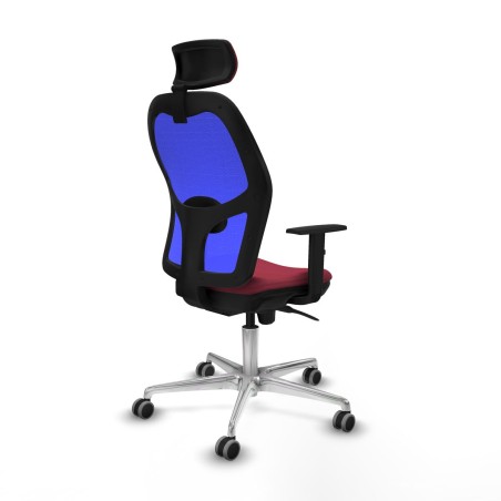 Sedia Ufficio con Poggiatesta Piqueras y Crespo 1D086G2 Rosso Granato