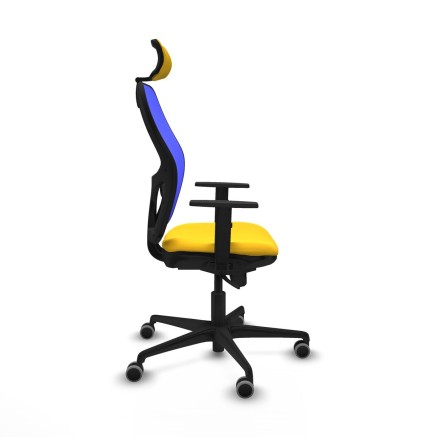 Sedia Ufficio con Poggiatesta Piqueras y Crespo 1D036G2 Giallo 2