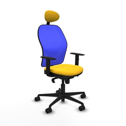 Chaise de Bureau avec Appui-tête Piqueras y Crespo 1D036N1 Jaune